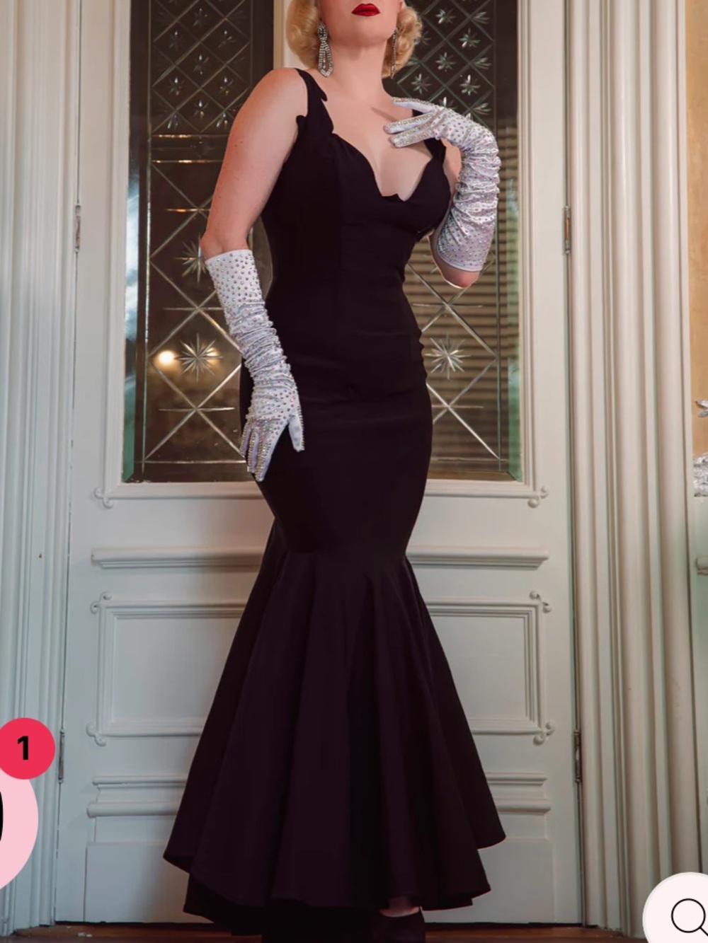Black Mermaid Maxi Dress with Sculpted Bodice